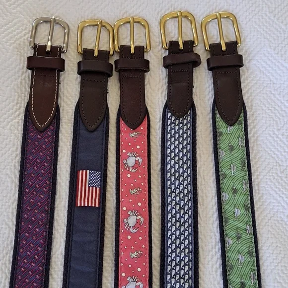 Vineyard Vines Boys (5) Preppy Lax/American Flag/Crab/Whale/Fish Belts 4-28/1-26 - Picture 2 of 8